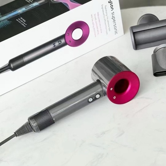 Dyson Supersonic Hair Dryer with Grey Body and Magenta Head - Picture 3 of 8